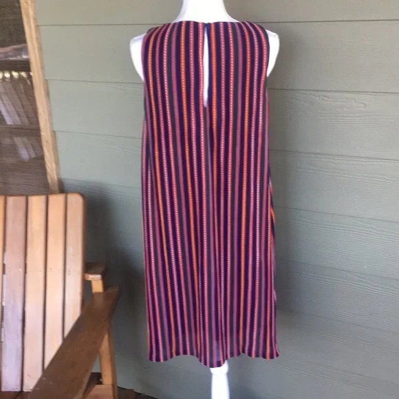 Adrianna Papell Striped Sleeveless Mini Dress - Picture 3 of 11